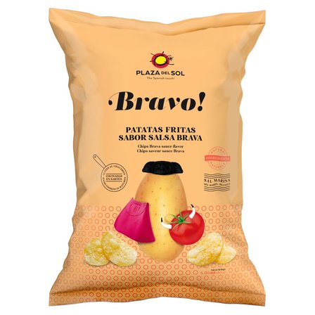 Plaza del Sol Chipsy ziemniaczane o smaku ostrego sosu bravo 115 g (1)