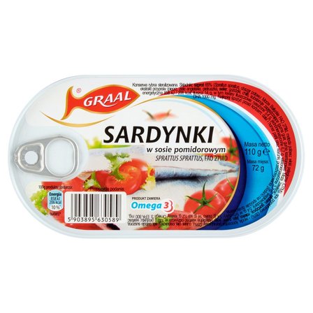 Graal Sardynki w sosie pomidorowym 110 g (1)