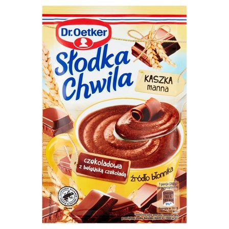 Dr. Oetker Słodka Chwila Kaszka manna czekoladowa z belgijską czekoladą 50 g (1)