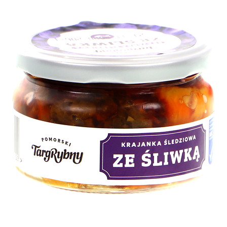 POMORSKI TARG RYBNY KRAJANKA ŚLEDZIOWA ZE ŚLIWKĄ 200G (1)