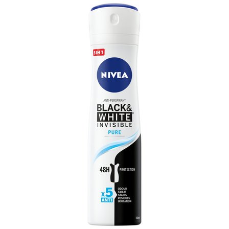 Nivea Black&White Invisible Pure Antyperspirant Spray 150ml (1)