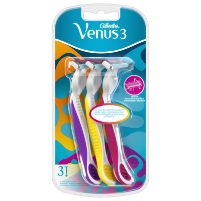 Gillette Venus 3 Maszynki jednorazowe do golenia dla kobiet, 3 sztuki (1)
