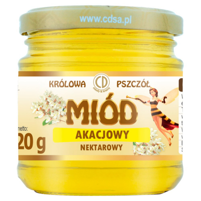 Królowa Pszczół Miód akacjowy nektarowy 220 g (1)