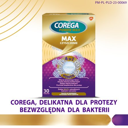 Corega Power Max Tabletki do codziennego czyszczenia protez zębowych max czyszczenie 30 sztuk (7)