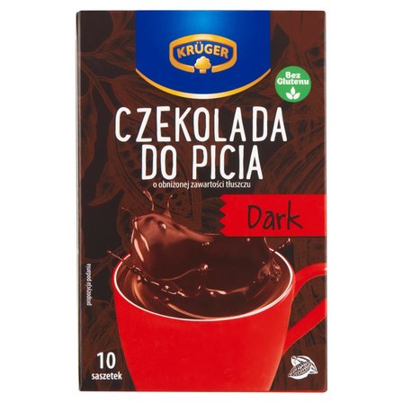 Krüger Dark Czekolada do picia o obniżonej zawartości tłuszczu 250 g (10 x 25 g) (1)