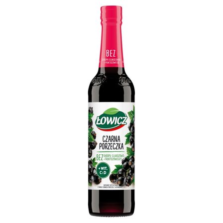 Łowicz Suplement diety w syropie o smaku czarnych porzeczek 400 ml (1)