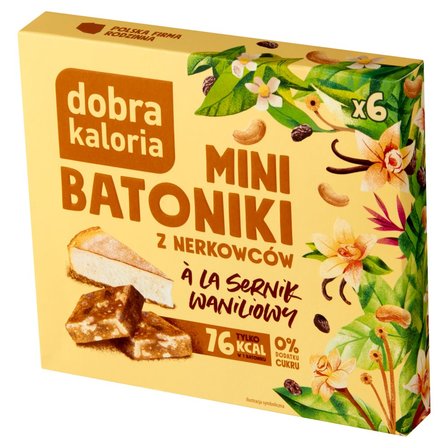 Dobra Kaloria Mini batoniki z nerkowców à la sernik waniliowy 102 g (6 x 17 g) (2)