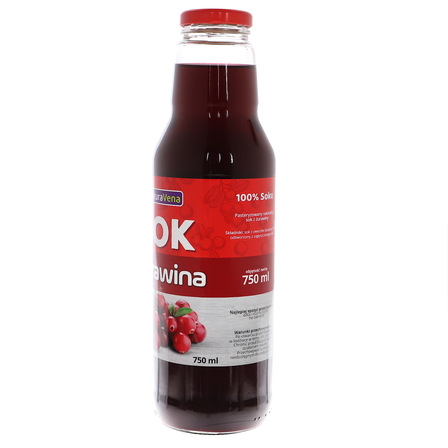 NATURAVENA SOK Z ŻURAWINY 100% 750ML (3)