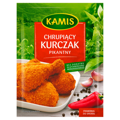 Kamis Chrupiący kurczak pikantny Panierka do drobiu 90 g (2)