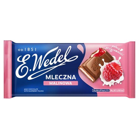 E. Wedel Czekolada mleczna malinowa 100 g (1)