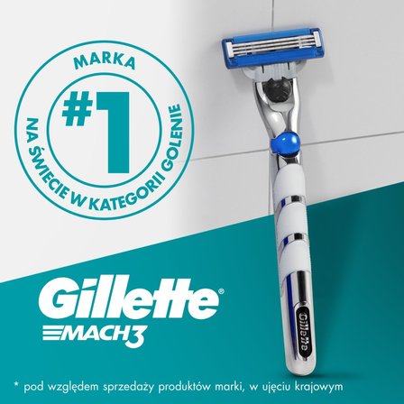 Gillette Mach3 Turbo Ostrza wymienne do maszynki do golenia dla mężczyzn, 5 ostrza wymienne (6)