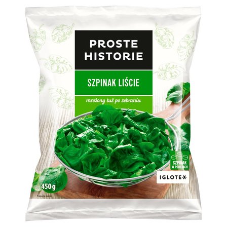 Proste Historie Szpinak liście 450 g (1)