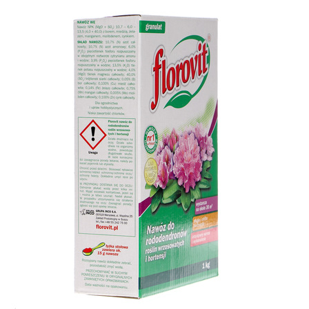 FLOROVIT NAWÓZ GRANULOWANY DO KWIATÓW OGRODOWYCH 1KG (10)