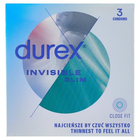Durex Invisible Slim Wyrób medyczny prezerwatywy 3 sztuki (1)
