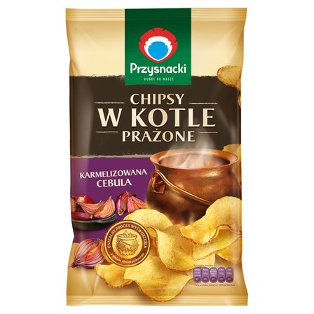 Przysnacki Chipsy w kotle prażone o smaku karmelizowana cebula 125 g (1)