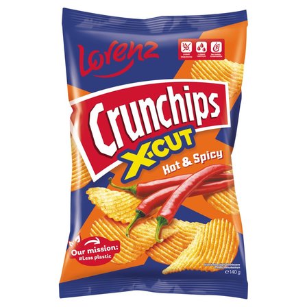 Crunchips X-Cut Chipsy ziemniaczane o smaku ostro-pikantnym 140 g (1)