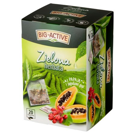 Big-Active Zielona herbata z papają i jagodami goji 34 g (20 x 1,7 g) (2)