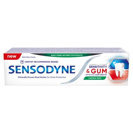 Sensodyne Caring Mint Pasta do zębów z fluorkiem nadwrażliwość & dziąsła 75 ml (1)