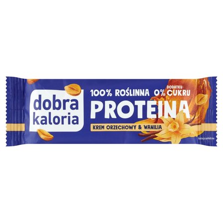 Dobra Kaloria Proteina Baton owocowo-orzechowy krem orzechowy & wanilia 45 g (1)