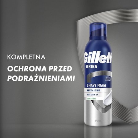 Gillette Series Rewitalizująca pianka do golenia z zieloną herbatą, 200 ml (5)