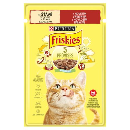 Friskies Karma dla kotów w sosie z wołowiną 85 g (1)