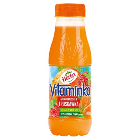 Hortex Vitaminka Sok jabłko marchew truskawka 300 ml (1)