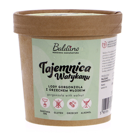 Balduno manufaktura tajemnica watykanu lody z serem gorgonzola i orzechami włoskimi 350ml (1)