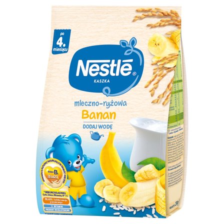 Nestlé Kaszka mleczno-ryżowa banan dla niemowląt po 4. miesiącu 230 g (1)