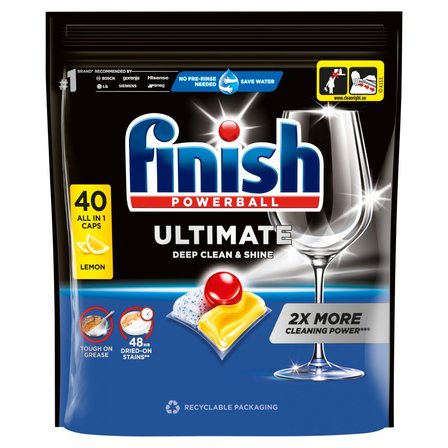 Finish Ultimate Lemon Kapsułki do mycia naczyń w zmywarce 516 g (40 sztuk) (1)