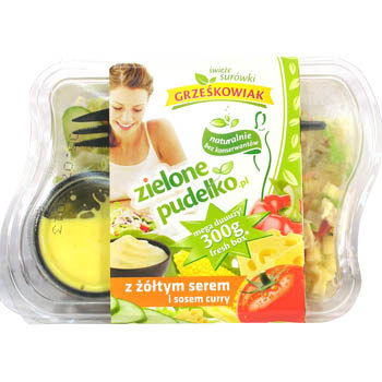 ZIELONE PUDEŁKO Z SEREM SOS CURRY 300G (1)