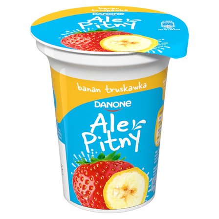 Danone Ale Pitny Napój jogurtowy banan truskawka 300 g (1)