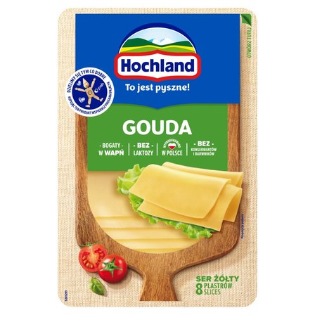 Hochland Ser żółty gouda w plastrach 135 g (1)