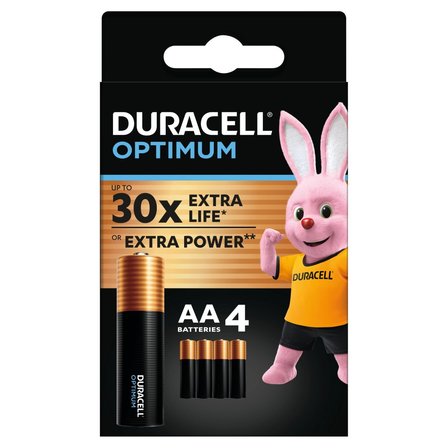 Duracell Optimum AA MX1500 1.5 V/B Baterie alkaliczne 4 sztuki (1)