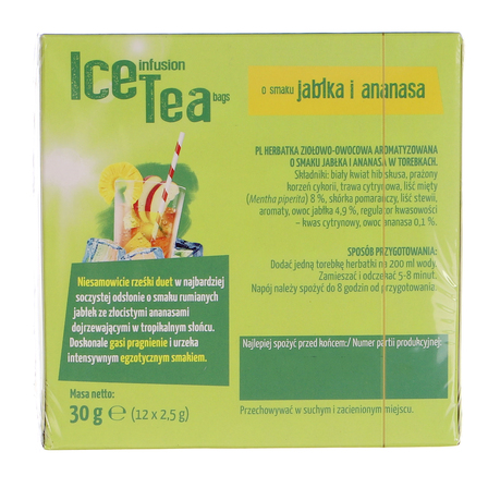 Loyd ice tea herbatka ziołowo-owocowa o smaku jabłka i ananasa 30g (12x2,5g) (4)