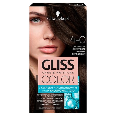 Schwarzkopf Gliss Color Farba do włosów naturalny ciemny brąz 4-0 (1)