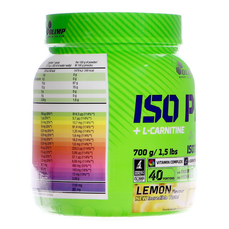 OLIMP ISO PLUS + L- CARNITINE LEMON 700G (10)