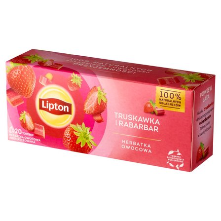 Lipton Herbatka owocowa truskawka i rabarbar 32 g (20 torebek) (2)