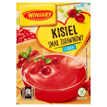 Winiary Kisiel z cukrem smak żurawinowy 77 g (1)