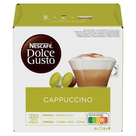 Nescafé Dolce Gusto Cappuccino Kawa w kapsułkach 186,4 g (8 x 17 g i 8 x 6,3 g) (1)