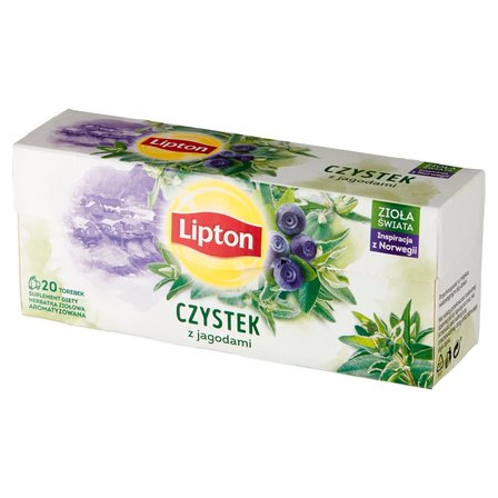 Lipton Suplement diety herbatka ziołowa aromatyzowana czystek z jagodami 20 g (20 torebek) (2)