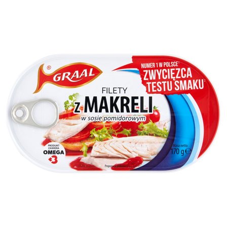 Graal Filety z makreli w sosie pomidorowym 170 g (1)