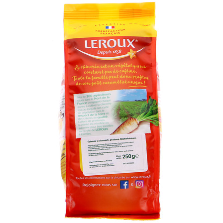 leroux CYKORIA w ZIARNACH, PRAŻONA, BEZKOFEINOWA 250G (2)