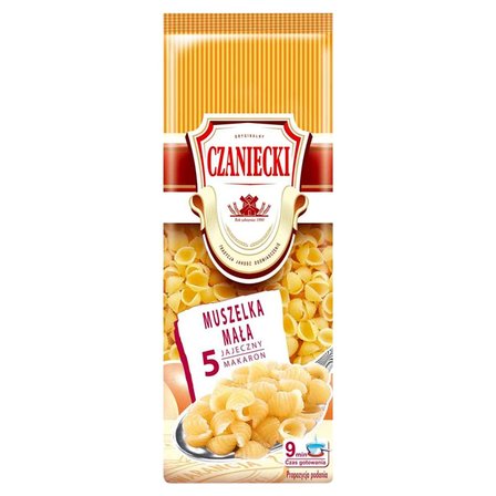 Czaniecki Makaron 5 jajeczny muszelka mała 250 g (1)