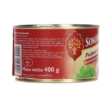 Sokołów pulpety w sosie pomidorowym 400g (4)