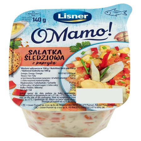 Lisner O Mamo! Sałatka śledziowa z papryką 140 g (2)