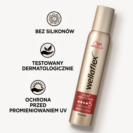 Wella Wellaflex Heat Protection Pianka do włosów 200 ml (5)