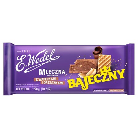 E. Wedel Bajeczny Czekolada mleczna nadziewana z wafelkami i orzeszkami 290 g (1)