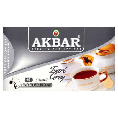 Akbar Earl Grey Herbata czarna 100 g (50 torebek) (1)