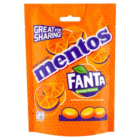 Mentos Fanta Cukierki do żucia smak pomarańczowy 160 g (1)