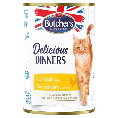 Butcher's Delicious Dinners Karma dla kotów z kurczakiem w galaretce 400 g (1)